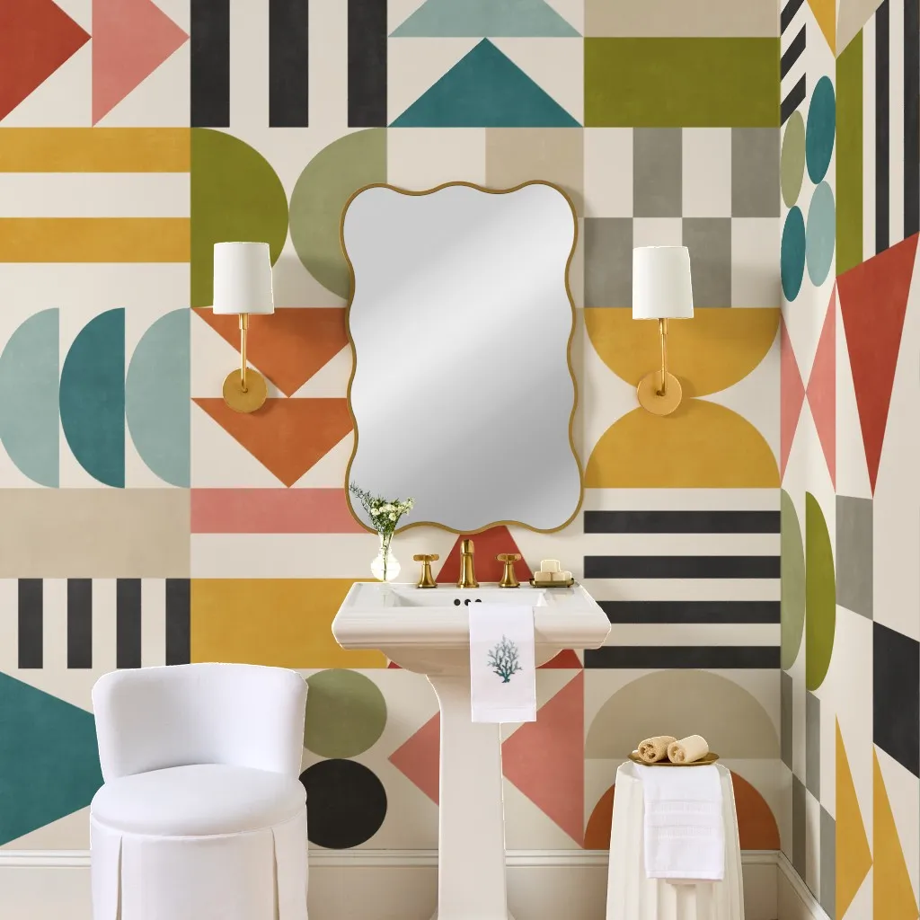 Retro Bauhaus Playful Color Shapes