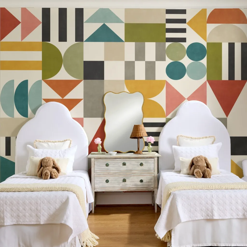 Retro Bauhaus Playful Color Shapes