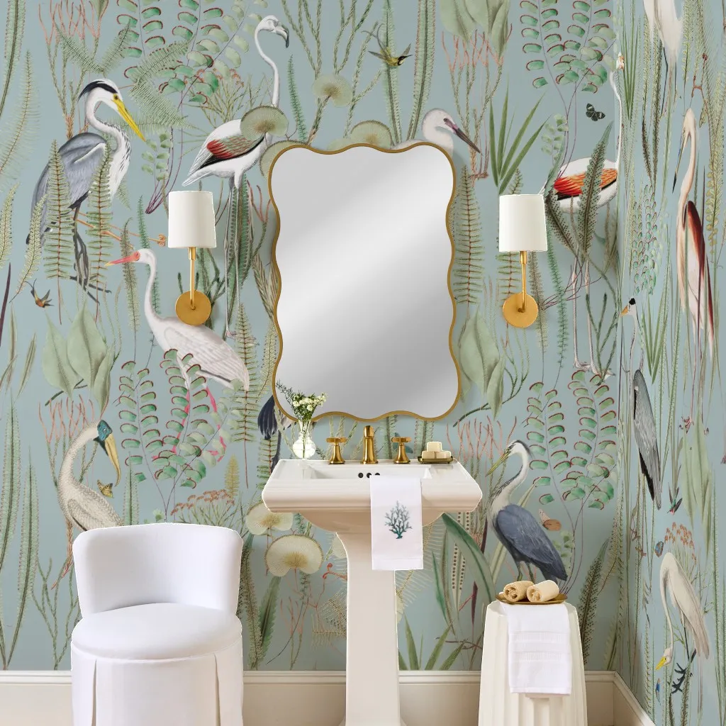 Herons in Marsh Mural on Falmouth Blue