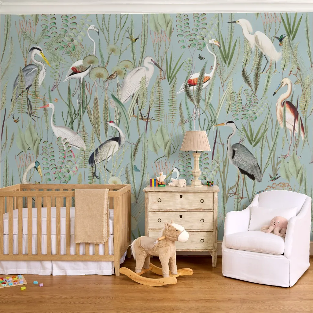 Herons in Marsh Mural on Falmouth Blue