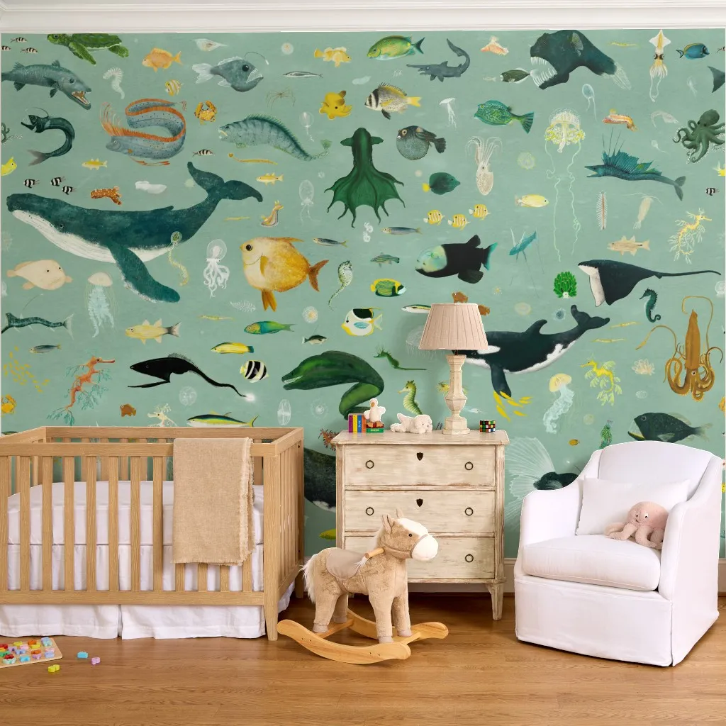 Into the Deep Blue - Sea Garden Green