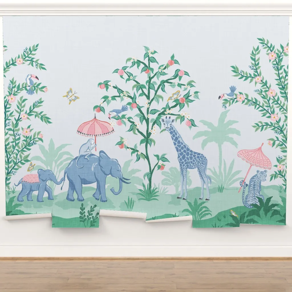 Whimsical Jungle Animals - Pink