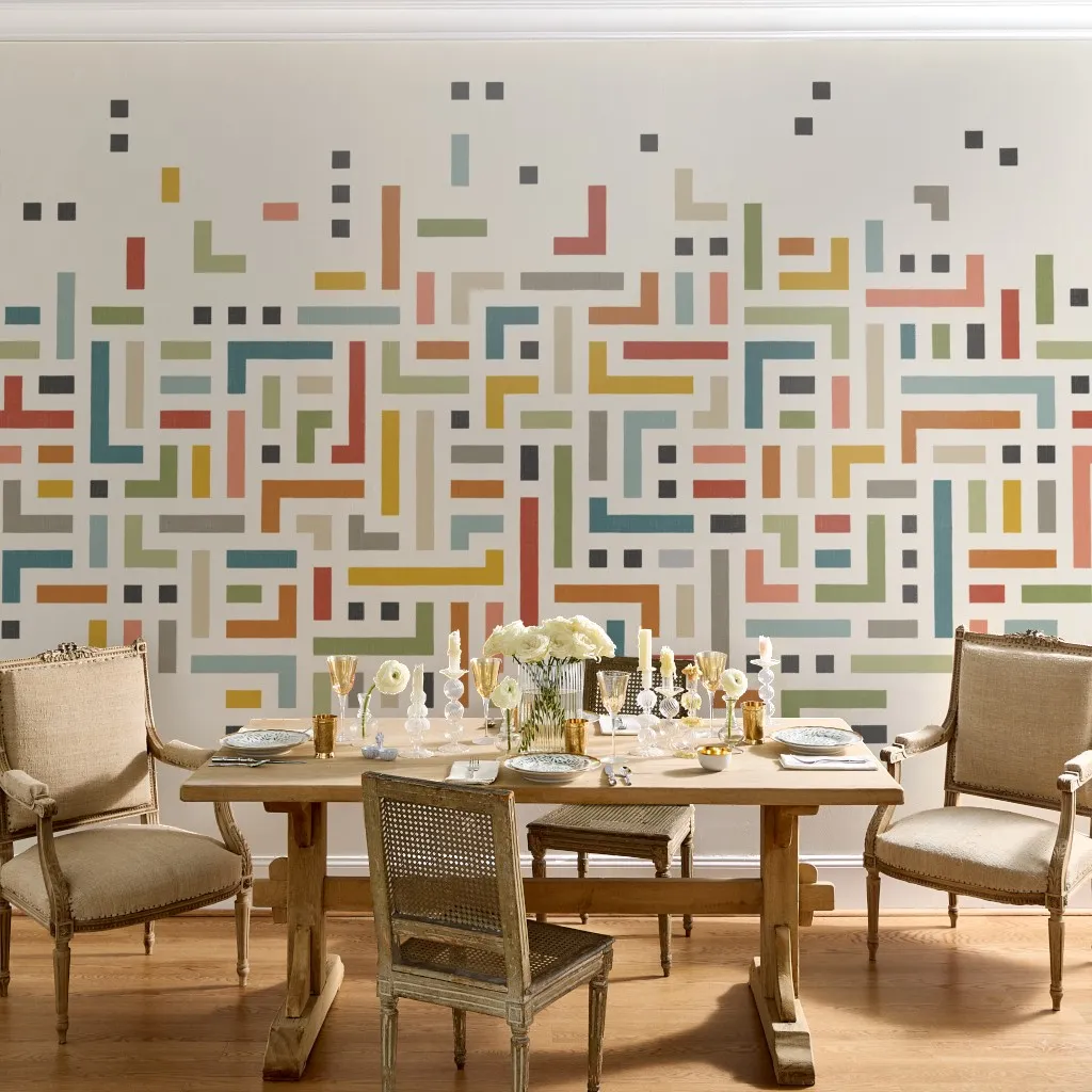 Mid Century Playful Geometric Maze