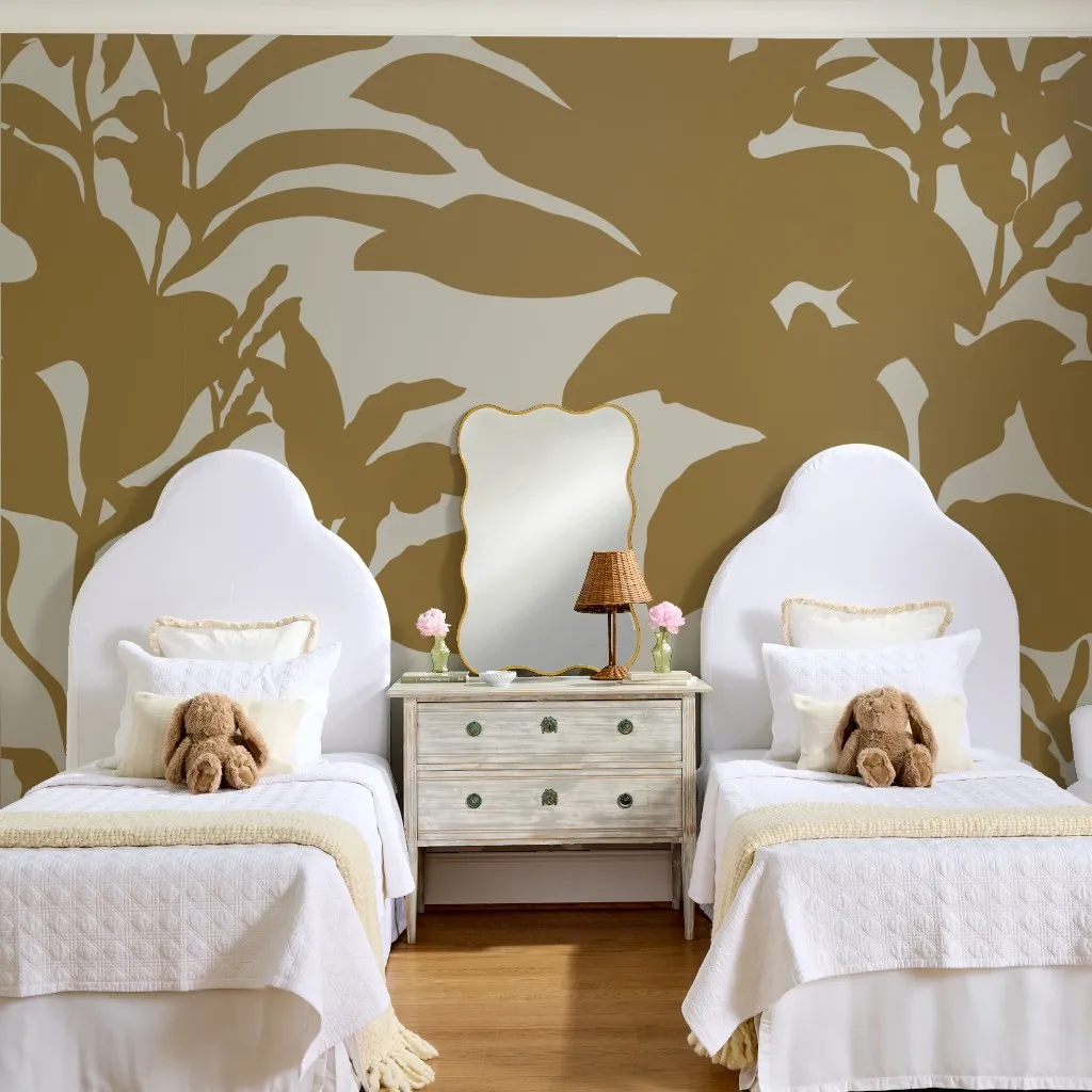 Inflorescence - Botanical Silhouettes in Golden Ochre