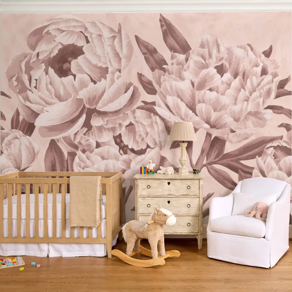Romantic Peony Botanical Bouquet Floral - Vintage Sepia