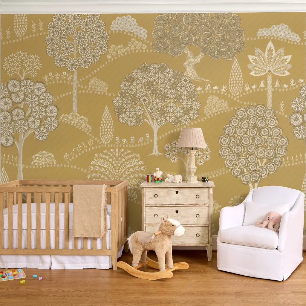 Kalpa Vatika Forest Landscape in Wheat Grass Yellow